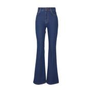 Donkere wassing Flared Jeans Max Mara , Blue , Dames
