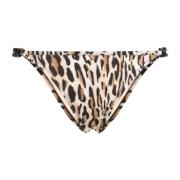 Bruine Leopard Slip Bikini Moschino , Brown , Dames