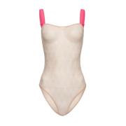 Eendelig badpak Pinko , Beige , Dames