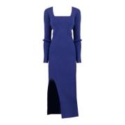 Midi Jurk met Lange Mouwen en Voorste Split Pinko , Purple , Dames