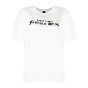 Casual Ronde Hals T-shirt Pinko , White , Dames