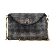 Strass Envelop Pinko , Black , Dames