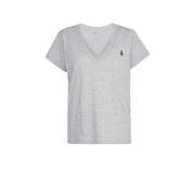 V-Hals Polo T-Shirt Polo Ralph Lauren , Gray , Dames