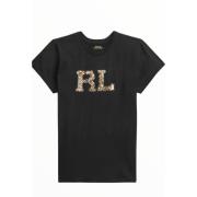 Stijlvolle T-shirts voor vrouwen Polo Ralph Lauren , Black , Dames