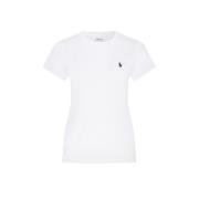 Klassiek Ronde Hals T-shirt Polo Ralph Lauren , White , Dames