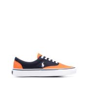 Navy/Orange Pony Sneakers Polo Ralph Lauren , Blue , Heren