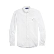 Fijne Piqué Katoenen Overhemd Polo Ralph Lauren , White , Heren