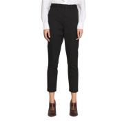 Slim Zwart Katoenmix Broek Polo Ralph Lauren , Black , Dames