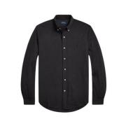 Klassieke Katoenen Piqué Overhemd Polo Ralph Lauren , Black , Heren