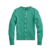 Groene Cable Knit Cardigan Polo Ralph Lauren , Green , Dames