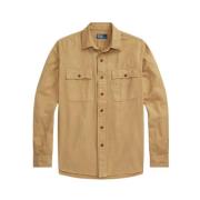 Geborsteld katoenen werkkleding overhemd Polo Ralph Lauren , Brown , H...