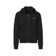Zwarte hoodie met rits Polo Ralph Lauren , Black , Heren