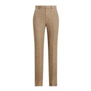 Gedrukte Prince of Wales Linnen Tweed Broek Polo Ralph Lauren , Brown ...