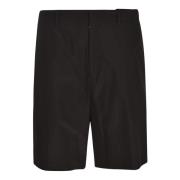 Casual zwarte shorts Prada , Black , Heren