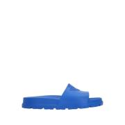Blauwe Slide Sandalen Prada , Blue , Heren