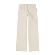 Stijlvolle Straight Leg Broek voor Heren Prada , Beige , Heren