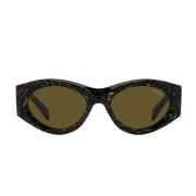 Unieke en onnavolgbare ovale zonnebril Prada , Black , Unisex