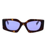 Oversized Onregelmatige Zonnebril Prada , Brown , Unisex