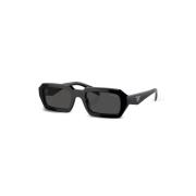 Zwarte Sungles met Originele Hoes Prada , Black , Dames