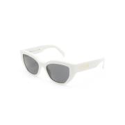 Witte Sungles met Originele Accessoires Prada , White , Dames