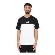 Sportief Wit T-Shirt, Regular Fit, Lente-Zomer Puma , Black , Heren