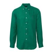 Groene Linnen Overhemd voor Heren Ralph Lauren , Green , Heren