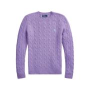 Lila Sweaters met Girocollo Trecce Ralph Lauren , Purple , Dames