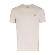 Grijze Polo Pony Geborduurde Tee Ralph Lauren , Gray , Heren