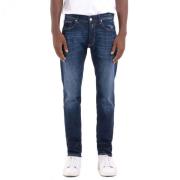 Regular Slim Jeans Donkerblauw Replay , Blue , Heren