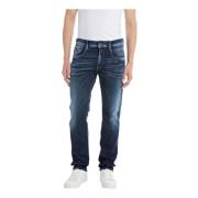 Heren Anbass Slim Fit Jeans Replay , Blue , Heren