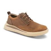 Bruin Leren Sneakers voor Mannen Skechers , Brown , Heren