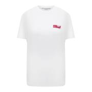 Katoenen Logo T-Shirt Stella McCartney , White , Dames