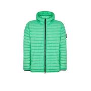 Lichtgroene Gewatteerde Jas met Capuchon Stone Island , Green , Heren