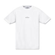 T-shirt met logo Stone Island , White , Heren