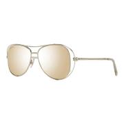 Gouden Aviator Zonnebril voor Vrouwen Swarovski , Yellow , Dames