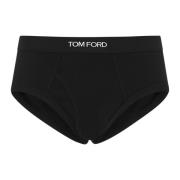 Klassieke Pasvorm Zwarte Onderkleding Tom Ford , Black , Heren