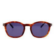 Klassieke vierkante zonnebril met blauwe lenzen Tom Ford , Brown , Uni...