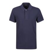 Navy Tennis Piquet Polo Shirt Tom Ford , Blue , Heren
