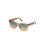 Zonnebril ft0870 45p Tom Ford , Beige , Dames