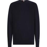 Heren Navy Kruispatroon Crewneck Trui Tommy Hilfiger , Blue , Heren