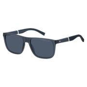 Matte Blue/Blue Zonnebril Tommy Hilfiger , Blue , Heren