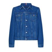 Donker Denim Trucker Jack met Knoopsluiting Tommy Hilfiger , Blue , He...