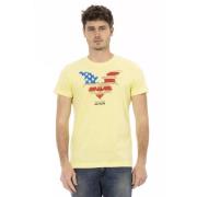Gele Action Ronde Hals T-Shirt Trussardi , Yellow , Heren