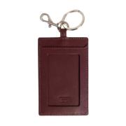 Leren sleutelhanger met gehamerd detail Trussardi , Brown , Heren