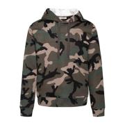 Camouflage Hoodie Sweatshirt Valentino , Green , Heren