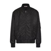 Zwarte Iconographe-Print Bomberjack Valentino , Black , Heren