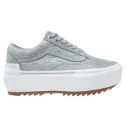 Lage Suède en Canvas Trainers Vans , Gray , Dames