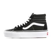 Zwarte/Witte Hoge Platform Sneaker Vans , Black , Dames