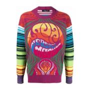 Gebreide kleding met ronde hals Versace , Red , Heren