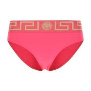 Fuchsia stretch nylon korte zwemkleding Versace , Pink , Dames